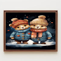 Winter Wonderland Bears Poster