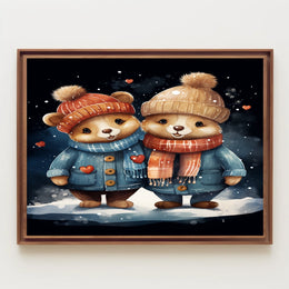 Winter Wonderland Bears Poster
