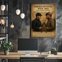 The Nation Divided American Civil War Poster PosterGoat