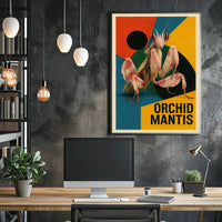 Orchid Mantis Art Poster