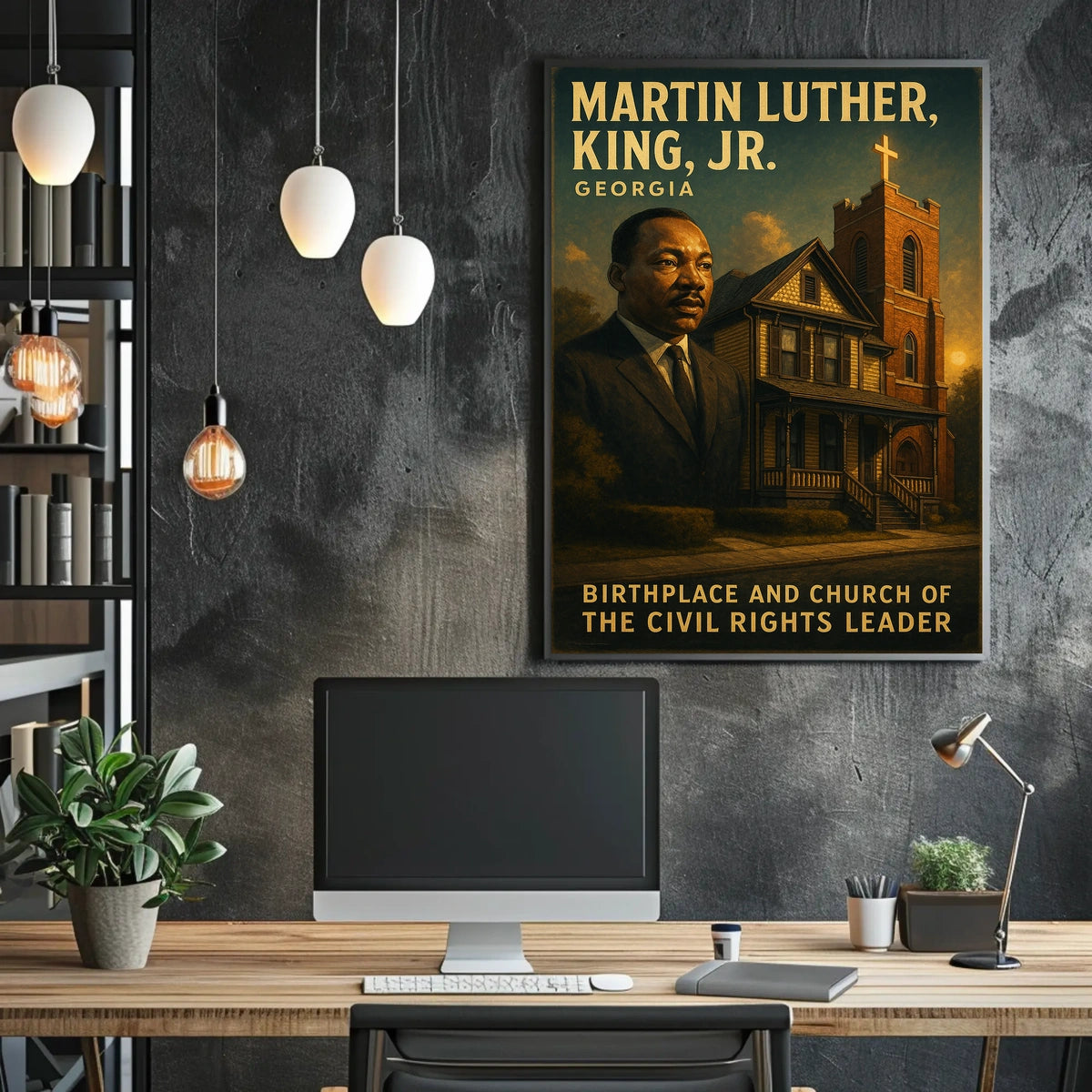 Martin Luther King Jr. Birthplace And Poster