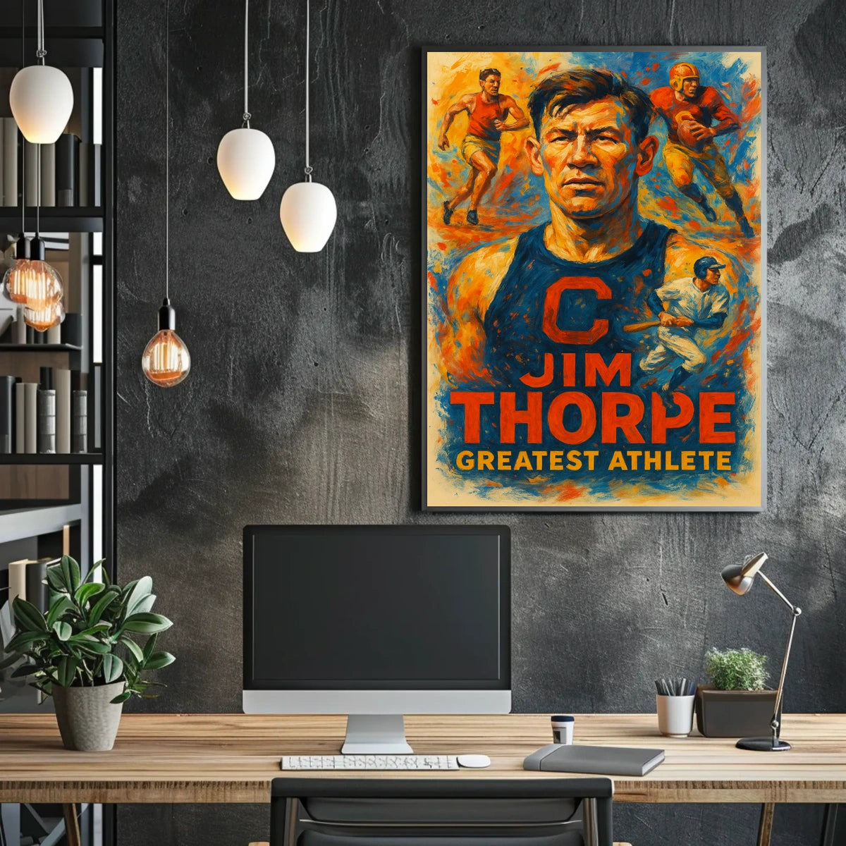 Jim Thorpe Legendary Athlete Poster