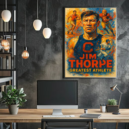 Jim Thorpe Legendary Athlete Poster