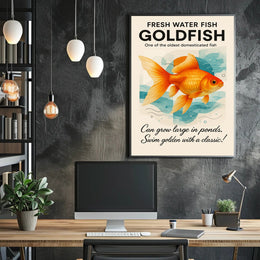 Goldfish Tranquility: Artistic Animal Poster