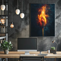 Ignite Your Space: Vivid Flames Art Poster