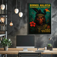 Borneo Malaysia Indigenous Culture Heritage Poster