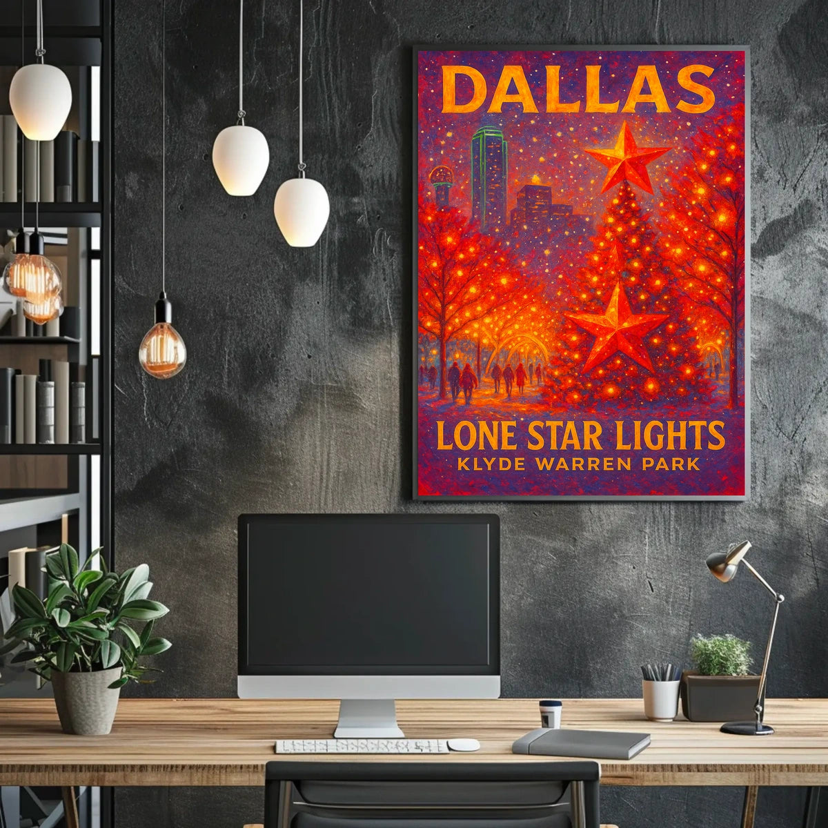 Lone Star Lights At Klyde Warren Park Poster