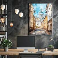 Finland Helsinki Cathedral Street View Poster