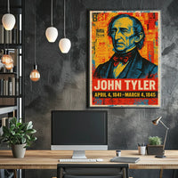 John Tyler 10th President of the United States Street Art Mashup Poster