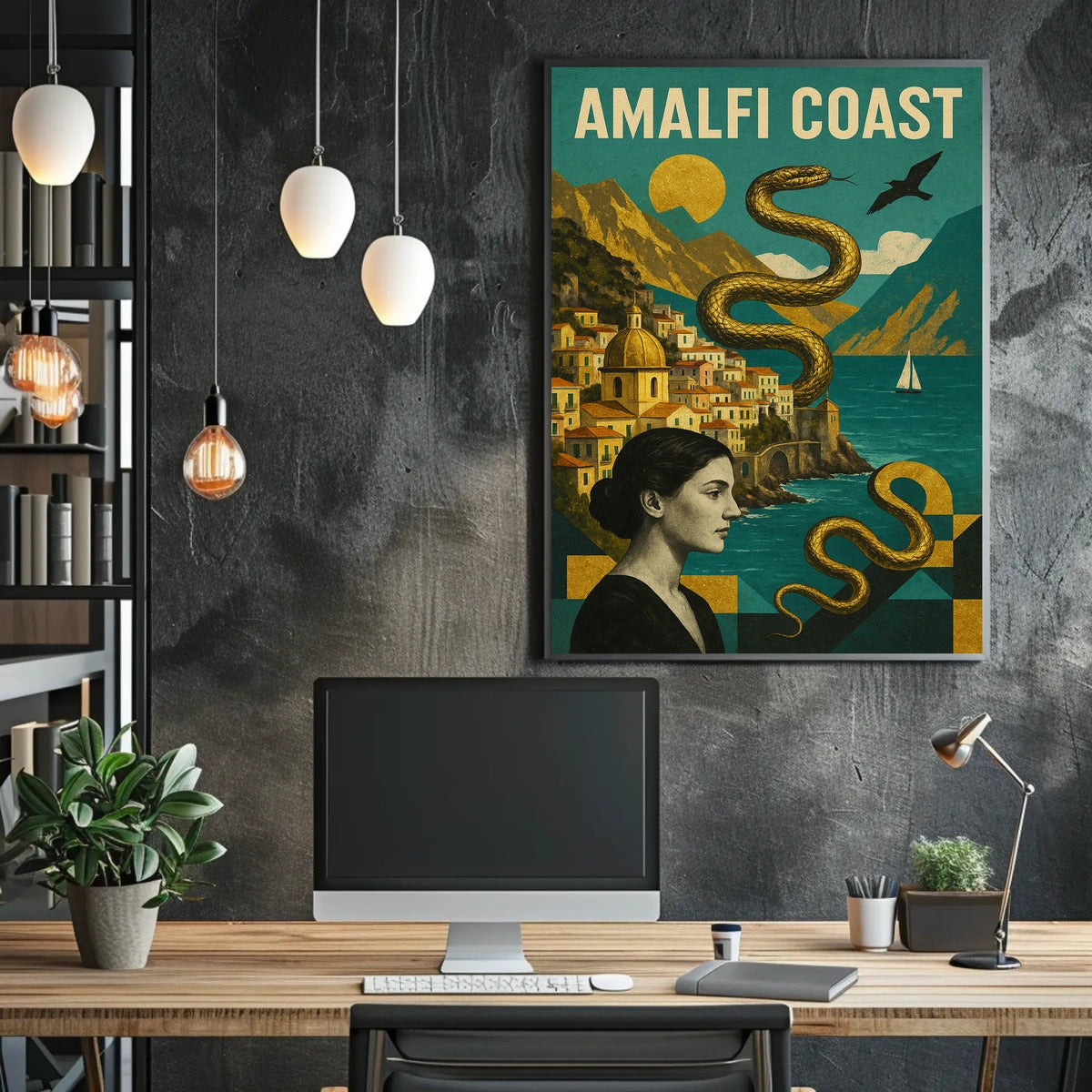Amalfi Coast Enchanting Escape Poster 18x24 Wall Art