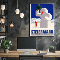 Steiermark Winter Wonderland Vintage Travel Poster PosterGoat