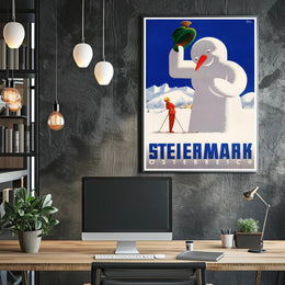 Steiermark Winter Wonderland Vintage Travel Poster PosterGoat