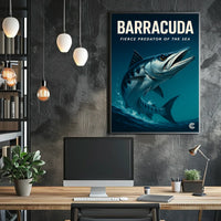 Barracuda Fierce Predator Of The Sea Poster