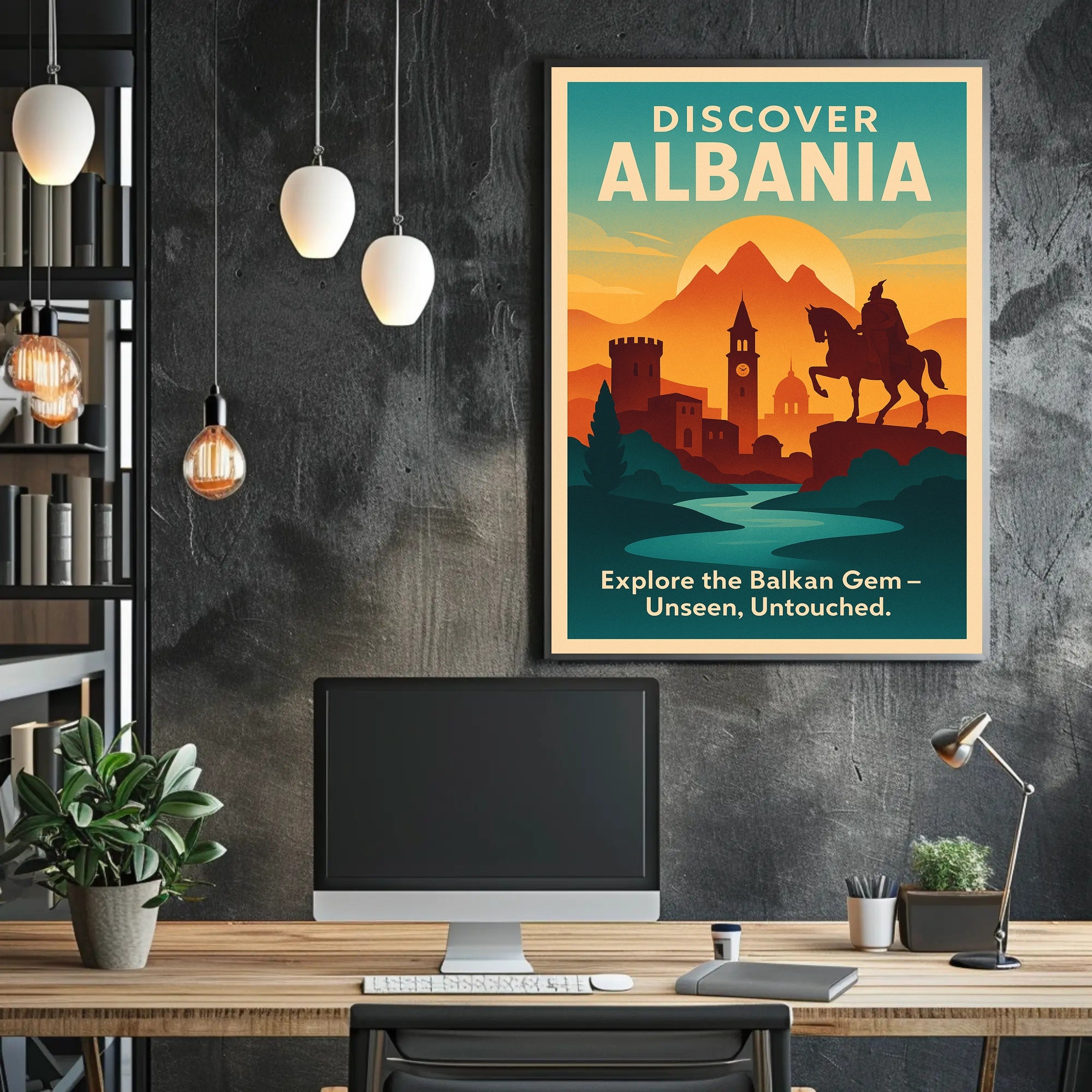 Albania Vintage Travel Poster Wall Art Print