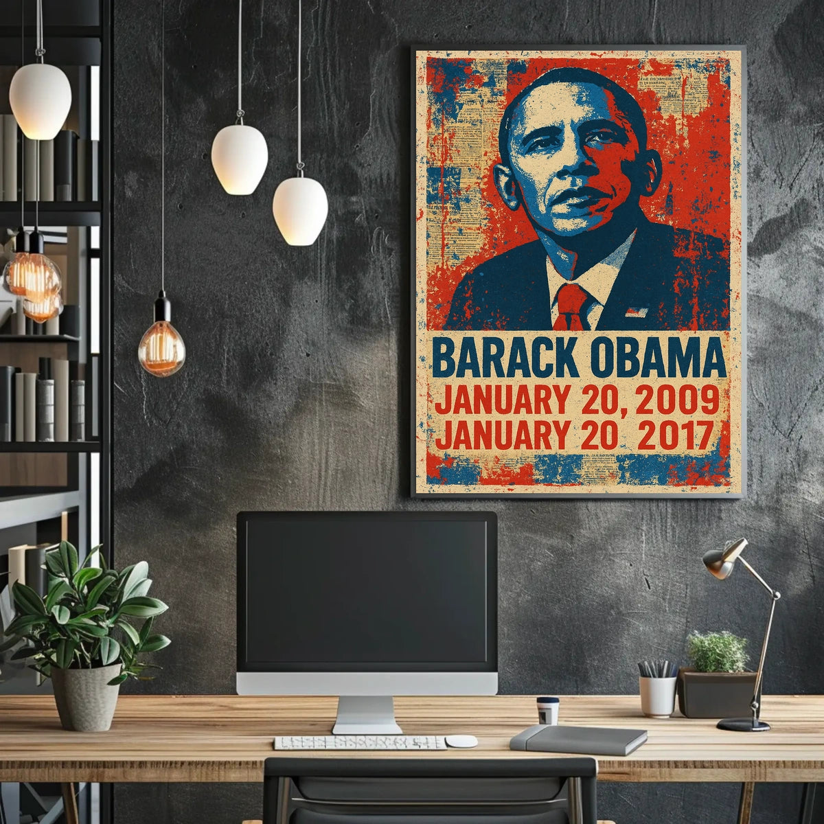 Barack Obama 44th President of the United States Street Art Mashup Poster