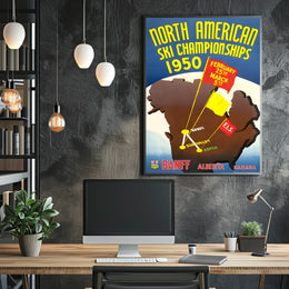 North American Ski Championships 1950 Poster