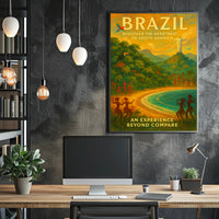 Brazil's Vibrant Adventure Travel Poster