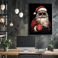 Santa's Classic Charm Art Print with Pop Culture Poster