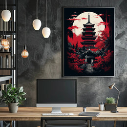 Moonlit Pagoda Poster