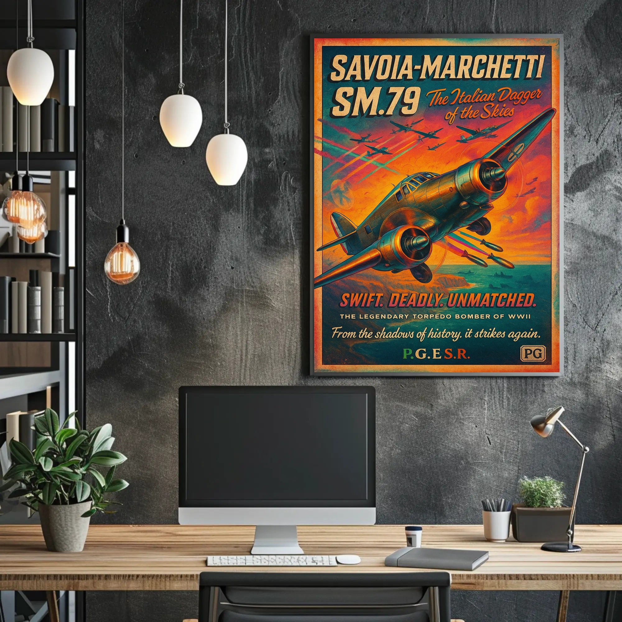 The Italian Dagger: WWII Aircraft Propaganda Poster
