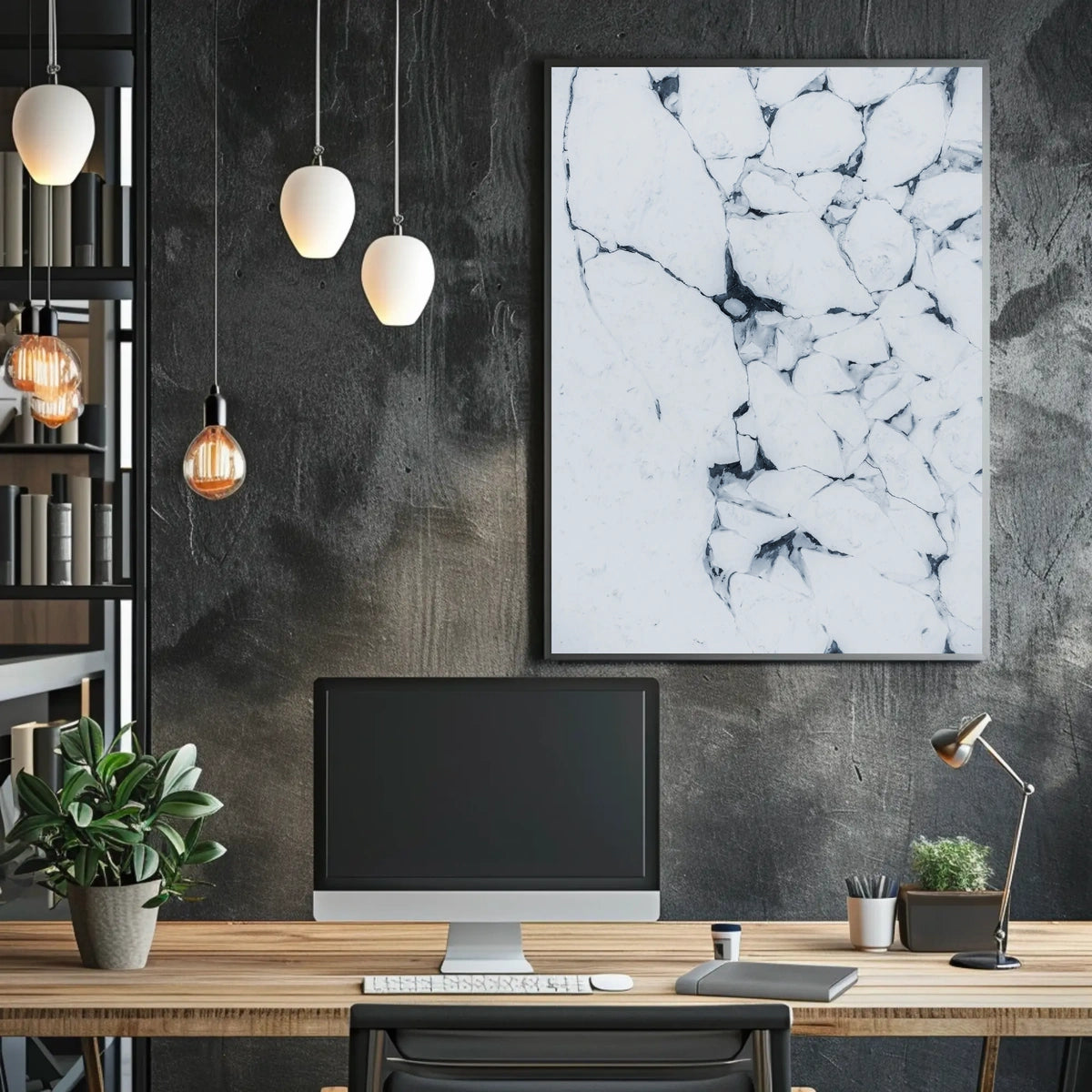 Cracked Ice Arctic Landscape Artistic Poster