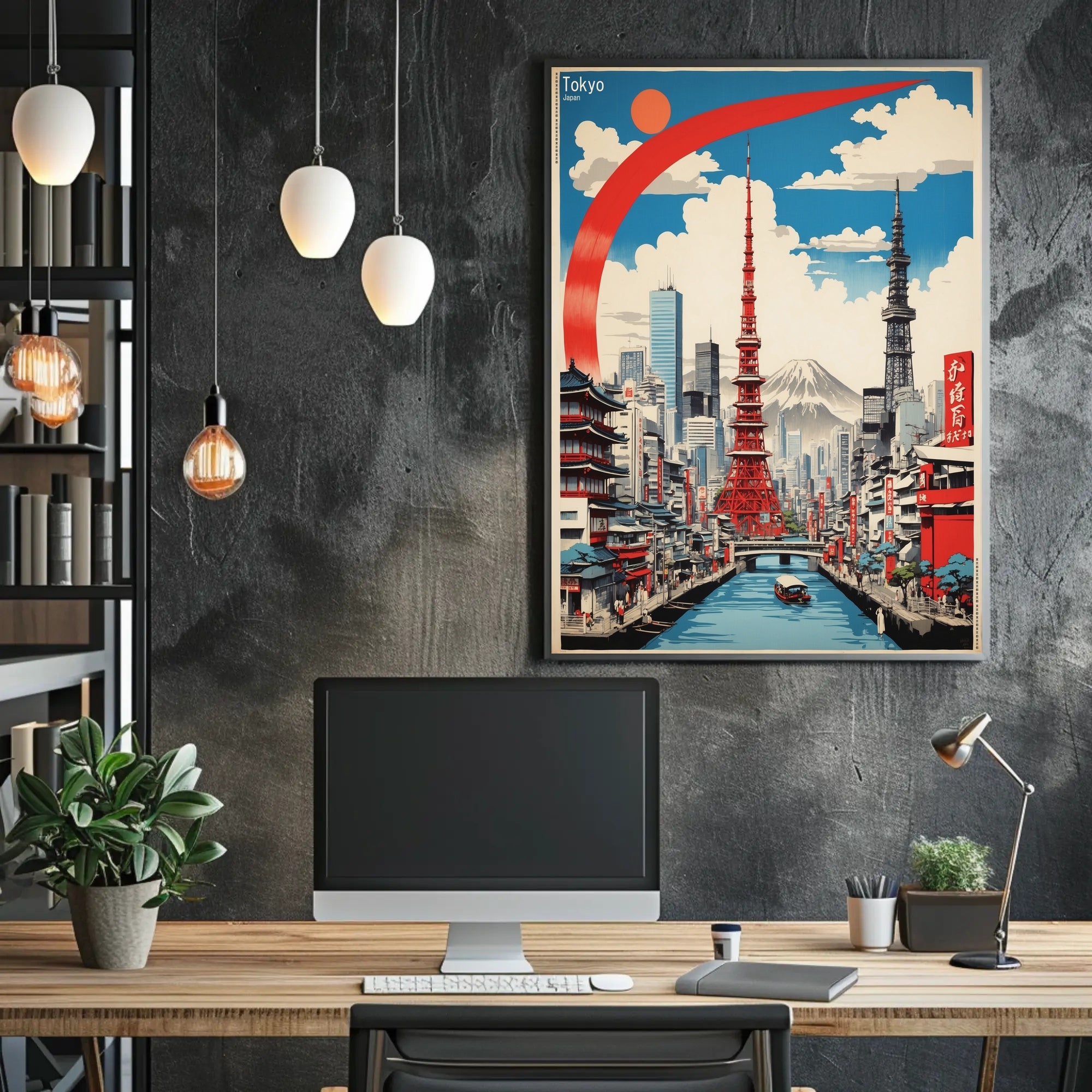Tokyo's Vibrant Fusion in Travel Poster