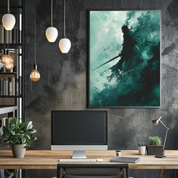 The Shadowed Warrior Poster PosterGoat
