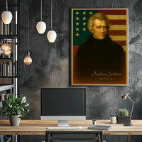 Andrew Jackson Vintage Patriotic American History Poster