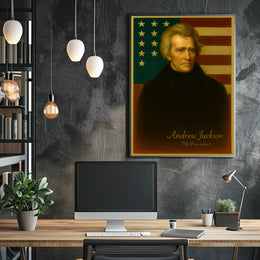Andrew Jackson Vintage Patriotic American History Poster