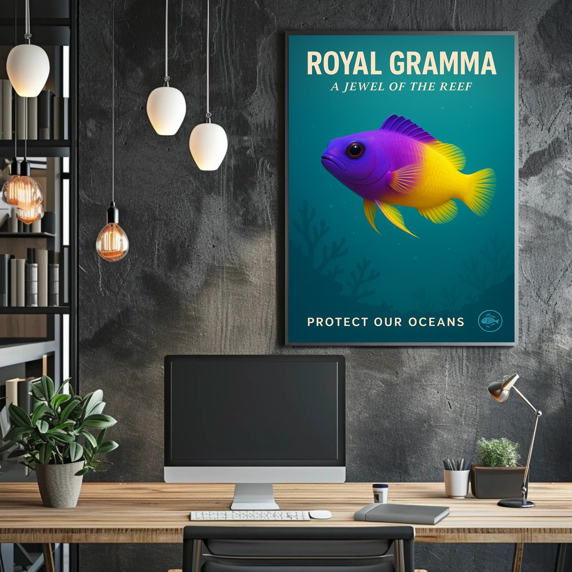 Royal Gramma A Jewel of the Reef Poster PosterGoat