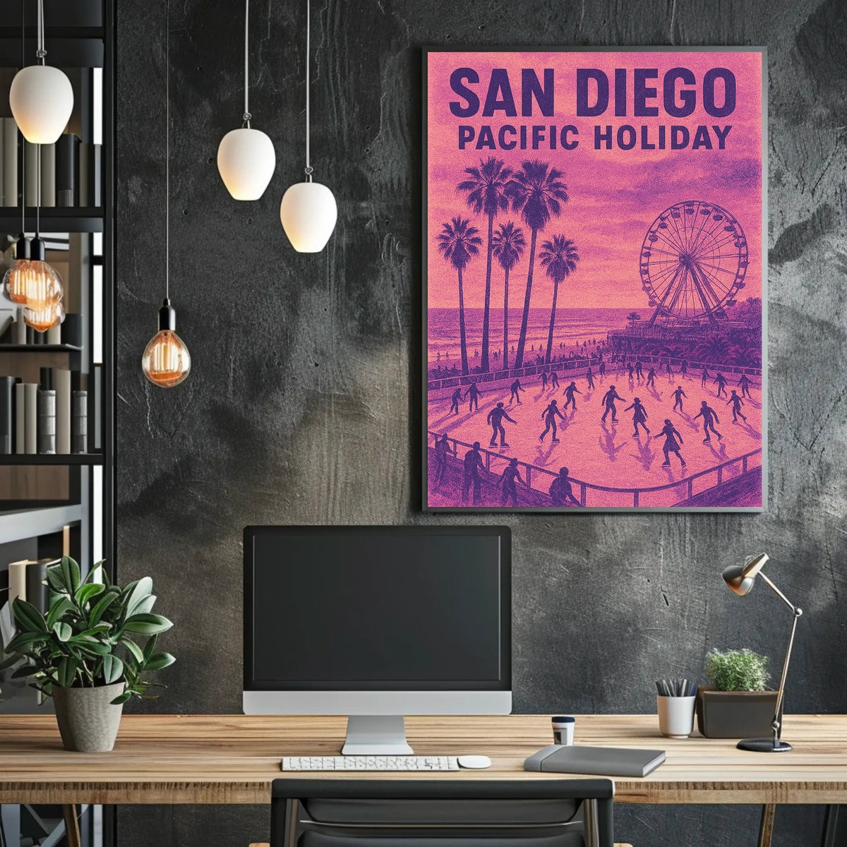 San Diego Pacific Holiday Poster