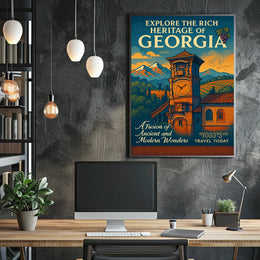 Explore The Rich Heritage Of Georgia Poster