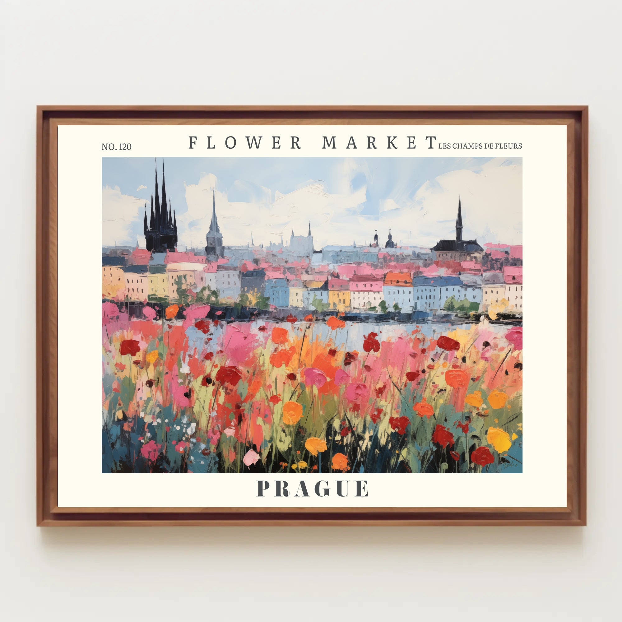 Prague Flower Market Vibrance Urban Or Cityscape Poster