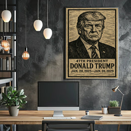 Donald Trump 47Th President Tribute Patriotic Leadership Wall Art Collection Poster