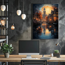 Enchanted Evening In Amsterdam Poster