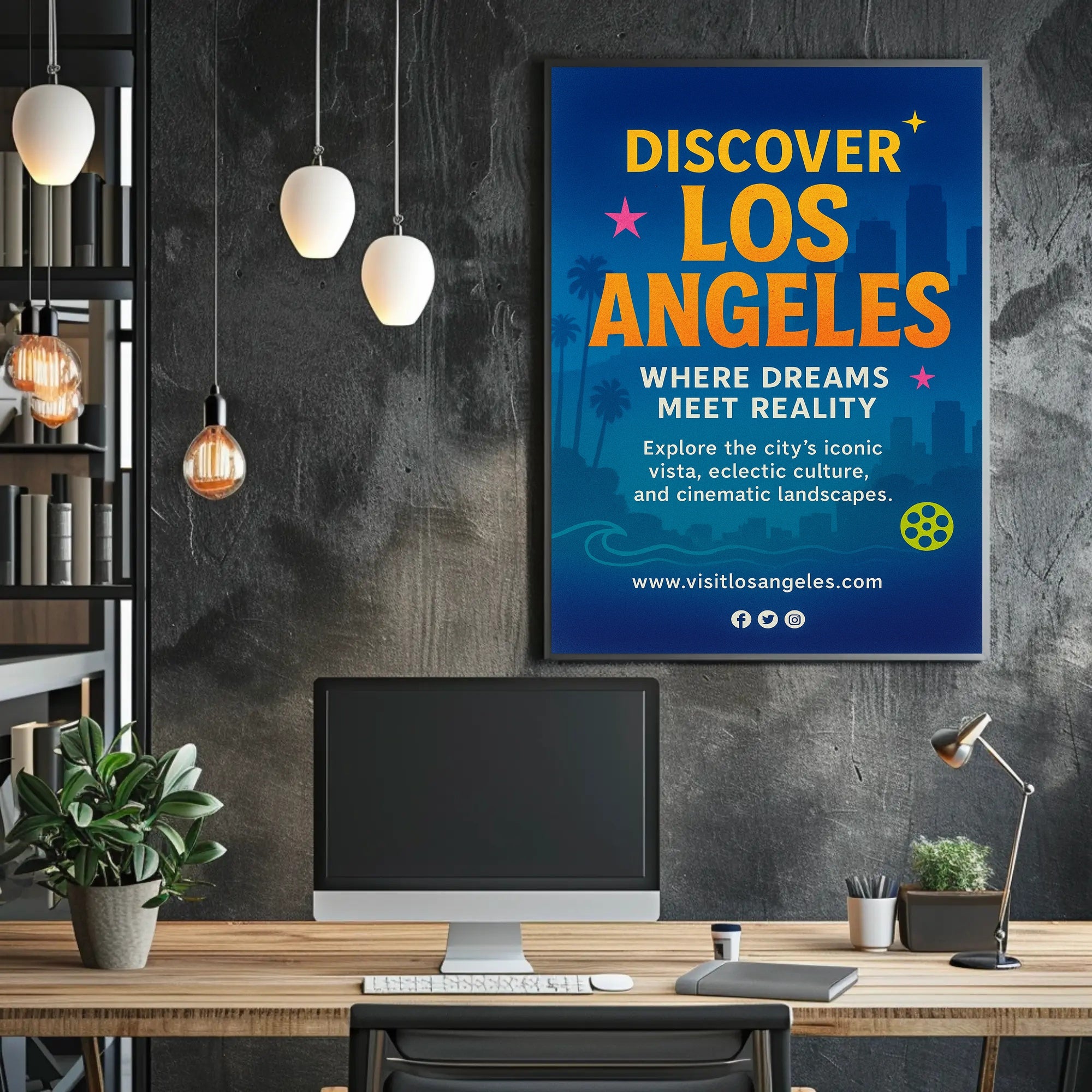 Discover Los Angeles Wall Art Print PosterGoat