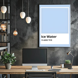 Minimalist Ice Water Color Swatch Art Poster PosterGoat
