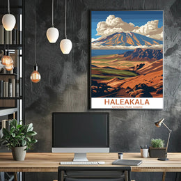 Haleakalā Scenic Travel Vintage National Park Poster
