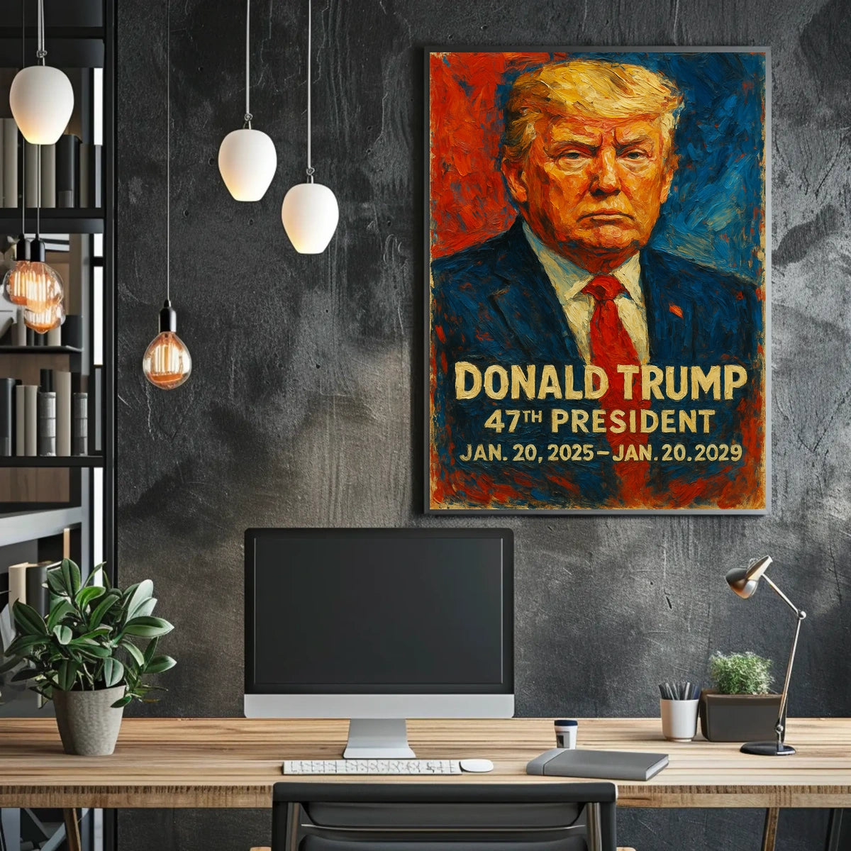Trump Patriotic Visionary Statesman Poster