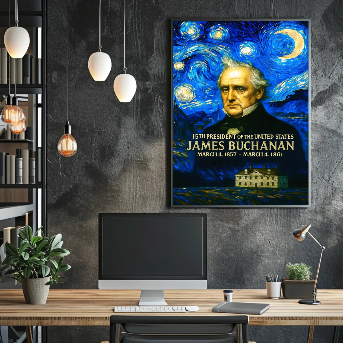 James Buchanan 15th President of the United States Presidential Masterpiece Series Poster