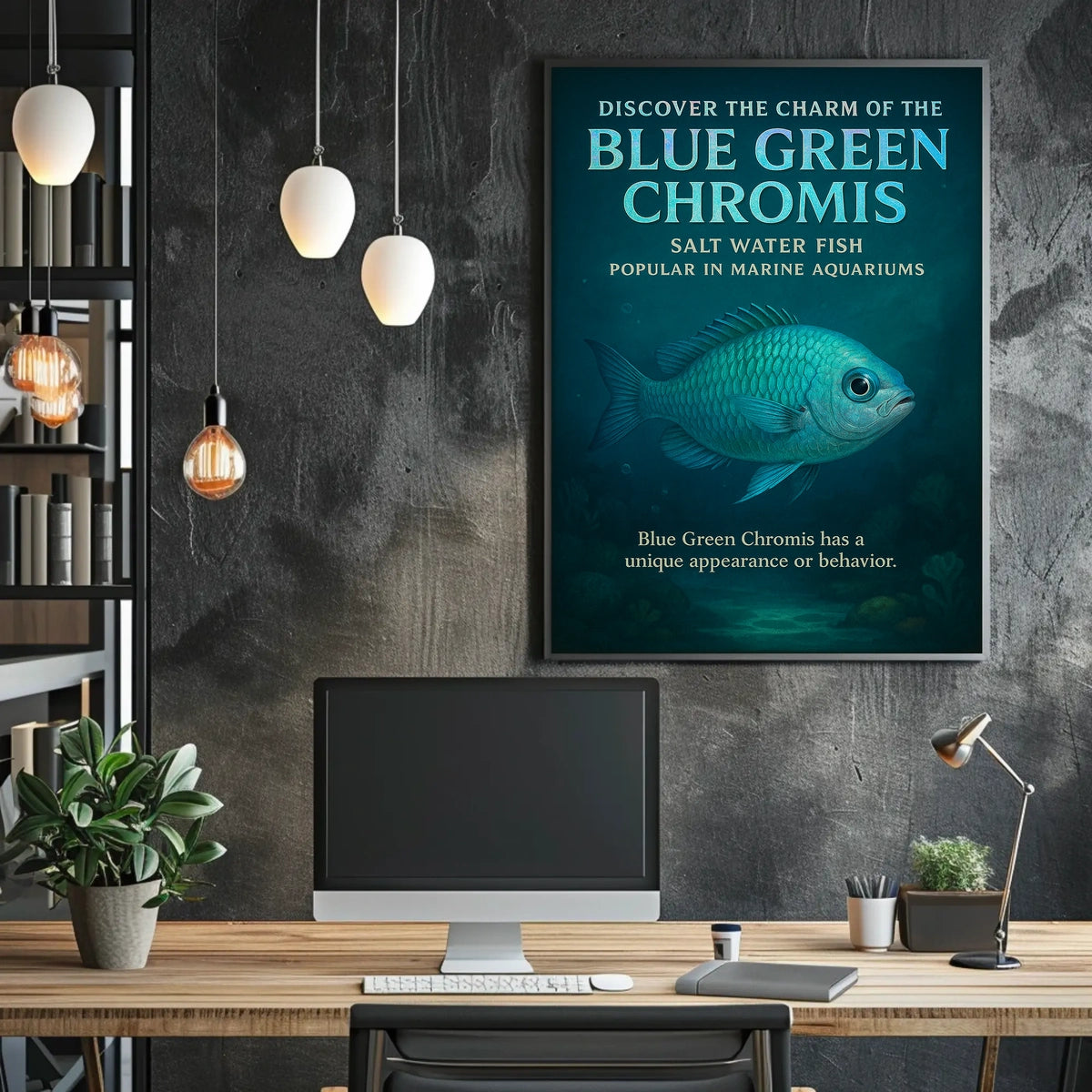 Discover the Charm of the Blue Green Chromis Poster