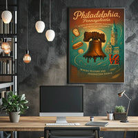 Philadelphia Poster: Historical Elegance Meets Modern Vibrancy