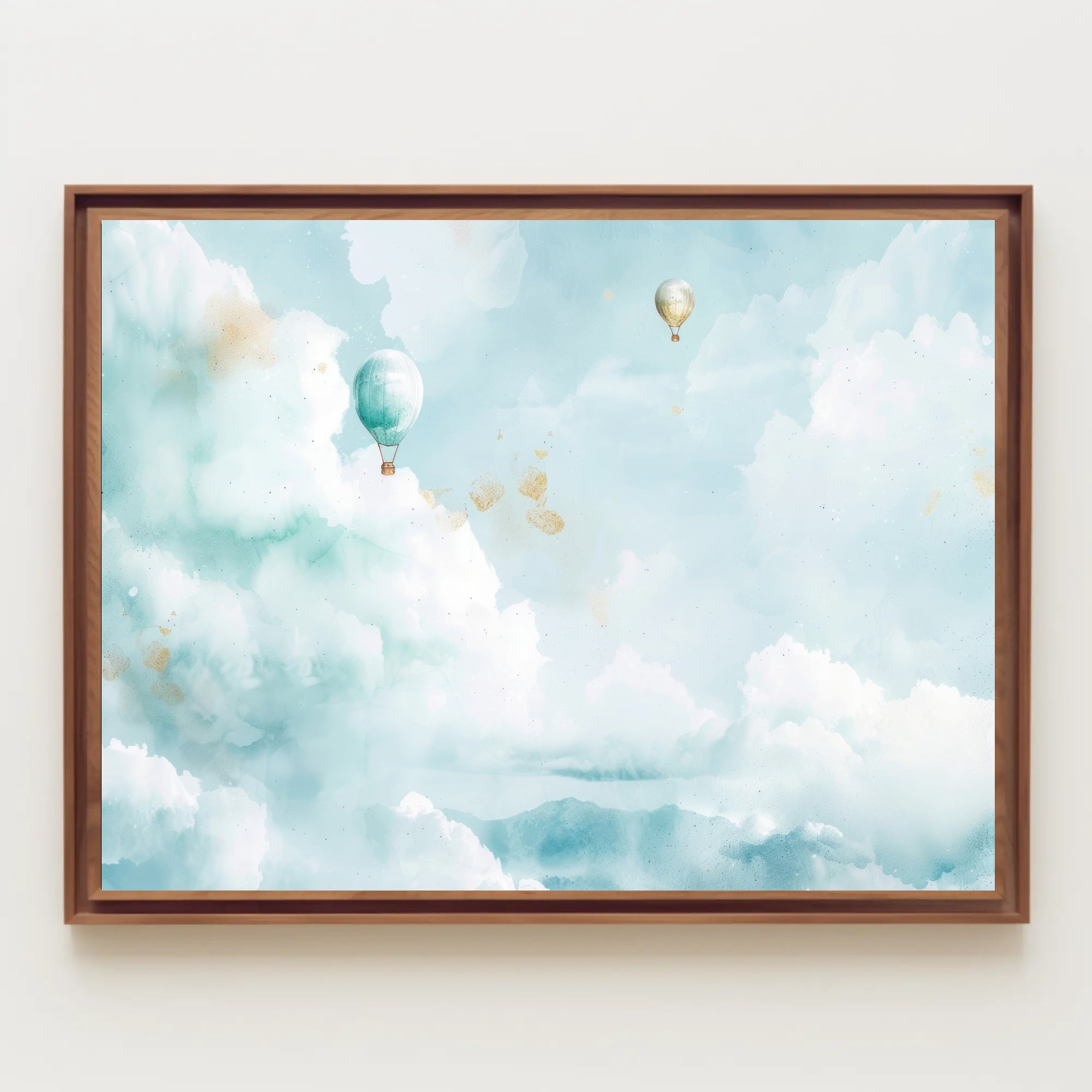 Dreamy Skies and Hot Air Balloons Poster PosterGoat