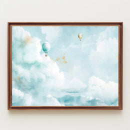 Dreamy Skies and Hot Air Balloons Poster PosterGoat