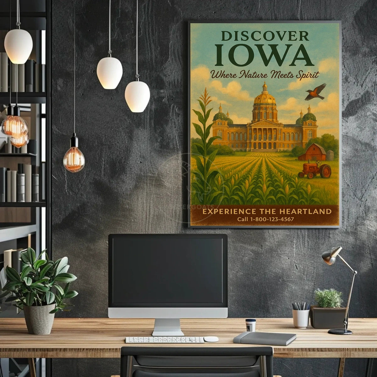 Iowa: Where Nature Meets Spirit - Travel Poster