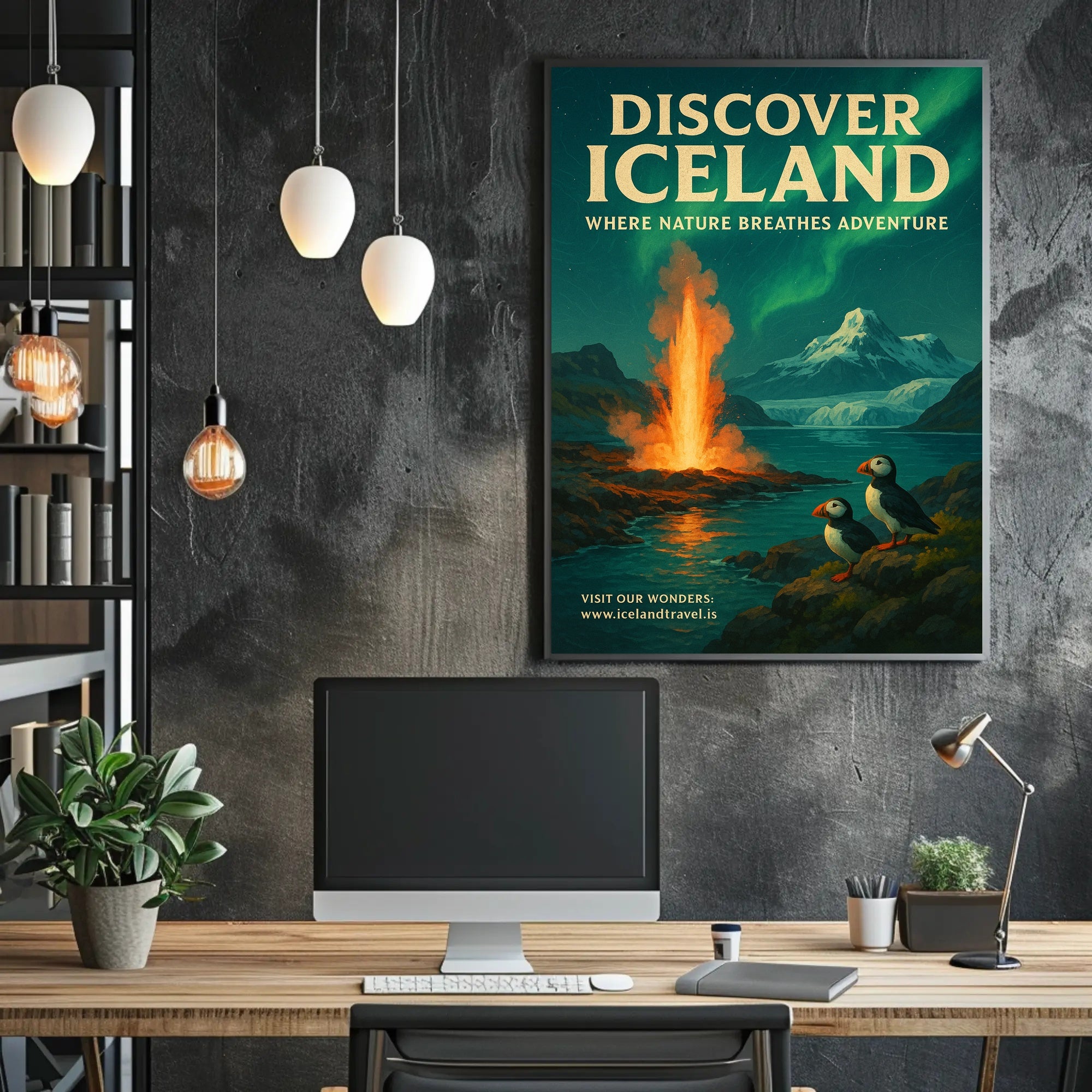 Discover Iceland Adventure Poster Art Print PosterGoat