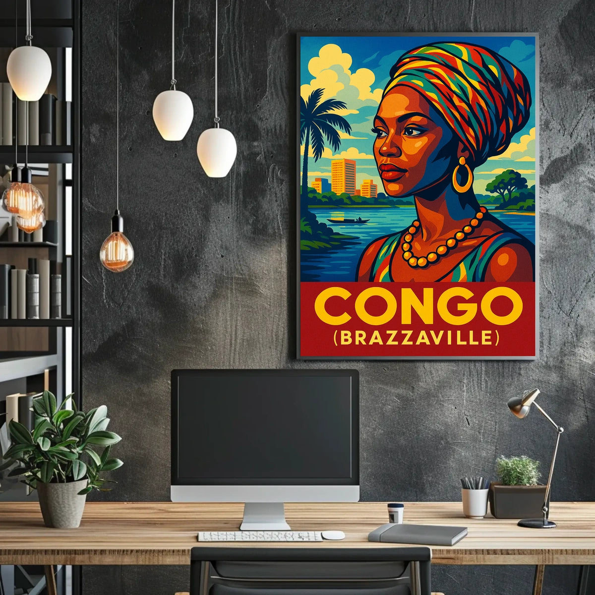 Congo (Brazzaville) Vibrant Portrait Poster