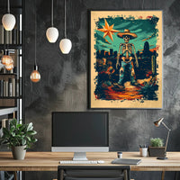 Desert Skeleton Cowboy Poster PosterGoat