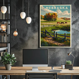 Scenic Landscape of Nebraska Poster
