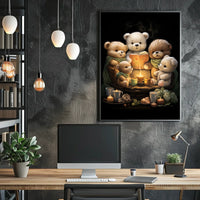 Cozy Teddy Bears Storytime Candlelit Poster